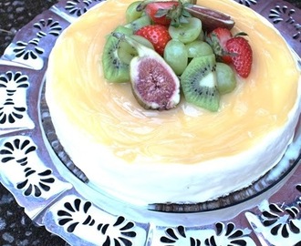 Frozen cheesecake med lemon curd