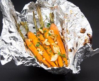 Oven Baked Carrots with Chevre