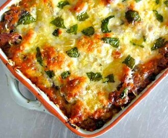 Aubergine lasagne.