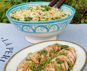 Asiatisk fläskfilé med nudelsallad