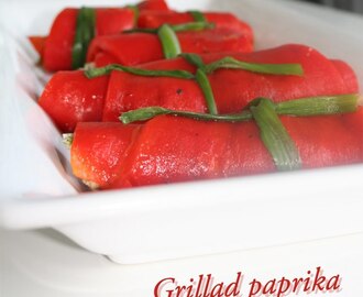 Grillad paprika med feta&valnöt