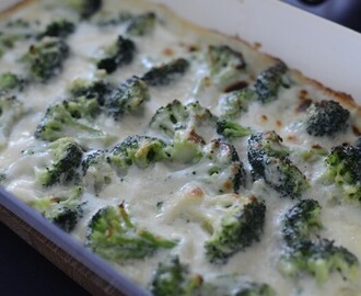 Krämig broccoligratäng med gorgonzola