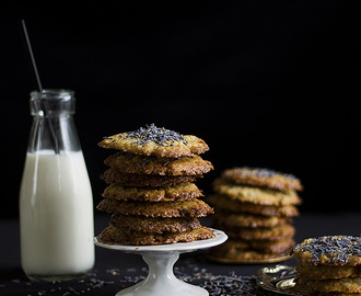 White Chocolate chip cookies med lavendel