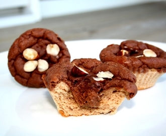 Chocolate Hazelnut Chickpea Muffins