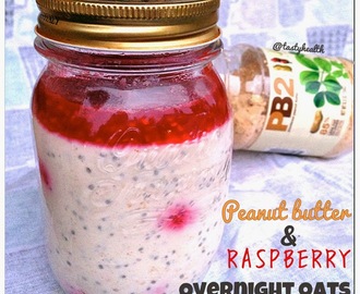 Peanut butter & Raspberry overnight oats (OIAJ)