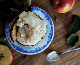 Gourmetrecept på äppelsorbet