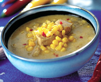 Indisk majssoppa med kyckling