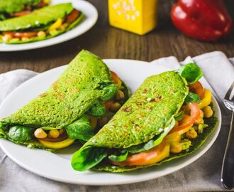 Green chickpea pancakes