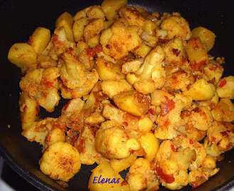 Blomkål med potatis (Indiskt recept)