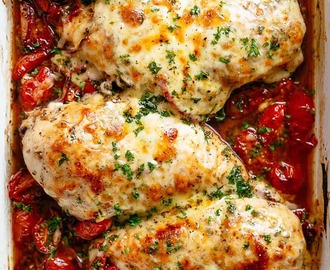 Balsamic Baked Chicken Breast With Mozzarella Cheese