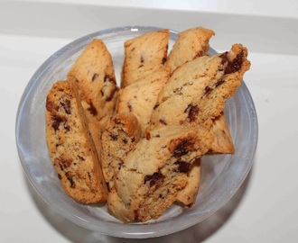 Biscotti med choklad