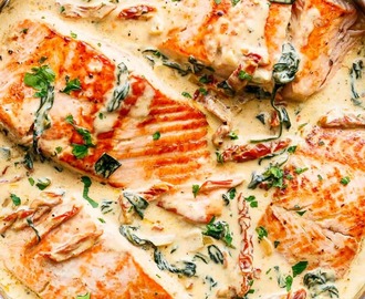 Creamy Garlic Butter Tuscan Salmon