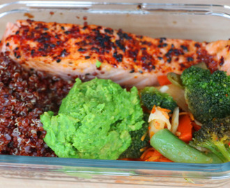 Foodprep del 2: Sesamlax med ärtpuré och quinoa