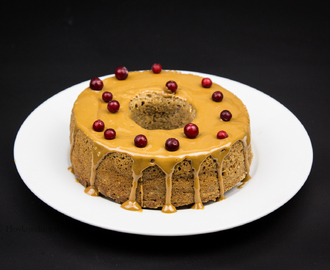 Soft Gingerbread Cake with Cranberry Jam
