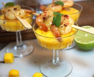 Hot mango shrimps