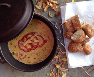 Höstgryta med smak av curry, kardemumma och kanel