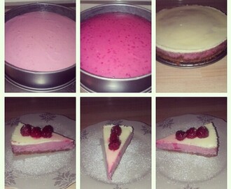 Halloncheesecake med topping