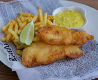 Fish and Chips med remouladsås