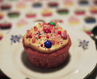 Färgglad cupcake!