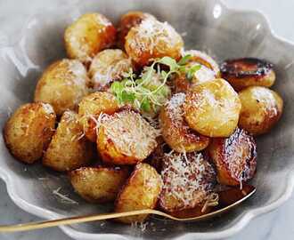 Ugnsrostad färskpotatis med honung och balsamvinäger