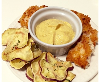 sweet potato chips with coconut nuggets