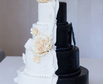 Bröllopstårta med två teman