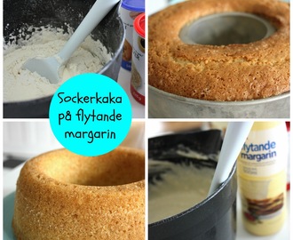 Sockerkaka på flytande margarin