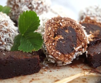 Browniefyllda chokladbollar med mjölkchoklad - Victorias provkök