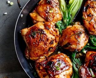 Roasted Asian Glazed Chicken Thighs | Chicken thights recipes, Poultry recipes, Asian chicken thighs
