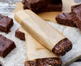 Enkla raw food bars med choklad (proteinrika, vegan)