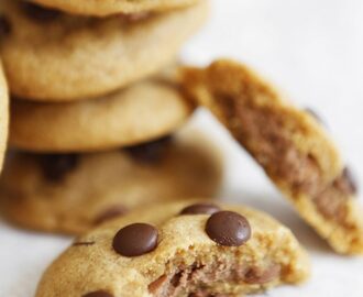 nougatfyllda chocolate chip cookies
