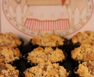 Äppelmuffins med crumble