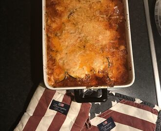Lammfärs/zuccini lasagne
