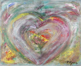 Happy valentines day! Glad alla hjärtans dag! Petra Nyman Art! Akrylmålning Heart and Soul!