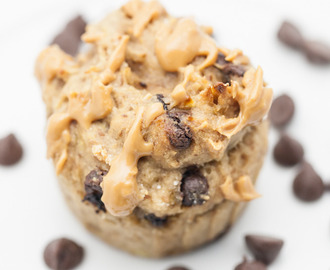 Chocolate Chip Banana Peanut Butter Muffins