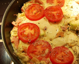 Omelett med mozzarella