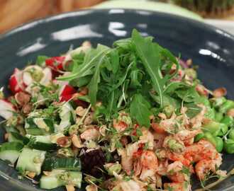 Ricebowl med wasabikräftor och avokado