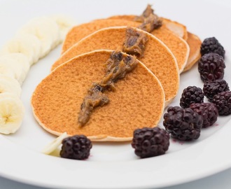 Gluten-Free and Vegan Pancakes with Cinnamon Date Jam