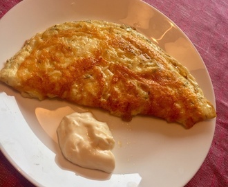 • Äggfasta dag 1 - middag: ostpanerad omelett •