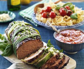 Italiensk köttfärslimpa med tomatsås