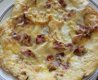 Bacon-brie-omelett