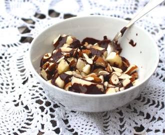 Snabbdessert till vardags med banan och choklad (mjölkfritt, utan vitt socker, vegan)