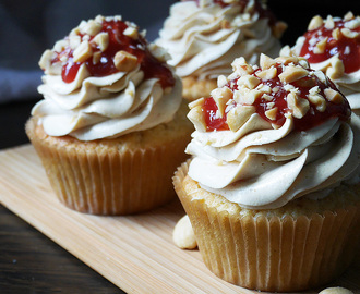 Peanut butter and jelly cupcakes