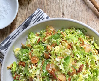 Shaved Brussels Sprouts Salad with Lemon and Pecorino