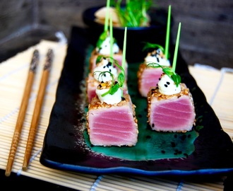 Sesamhalstrad tonfisk med Wasabikräm!