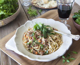 Svegros urgoda spagetti och köttfärssås