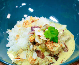 Green curry beef