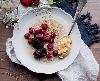 how to get back on track with your health! Oatmeal with Oat Milk, Berries, PB and more