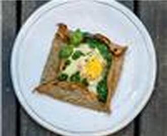 Galette med ägg och spenat av @gazpachocatering