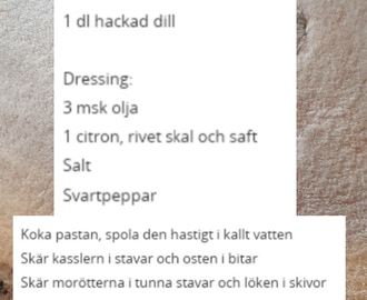 Jättegod pastasallad jag hittade på Arla